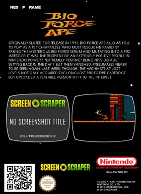 Bio Force Ape (USA) (Proto) box cover back